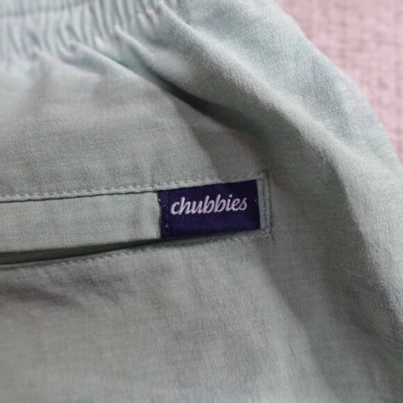 Chubbies Mens Shorts Large Blue Green Hybrid Floral Print All Over Lined 5" in - Picture 11 of 11